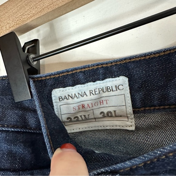 BANANA REPUBLIC Men’s Size 33x30 Denim Jeans Straight Fit Style Stretch - Picture 7 of 14
